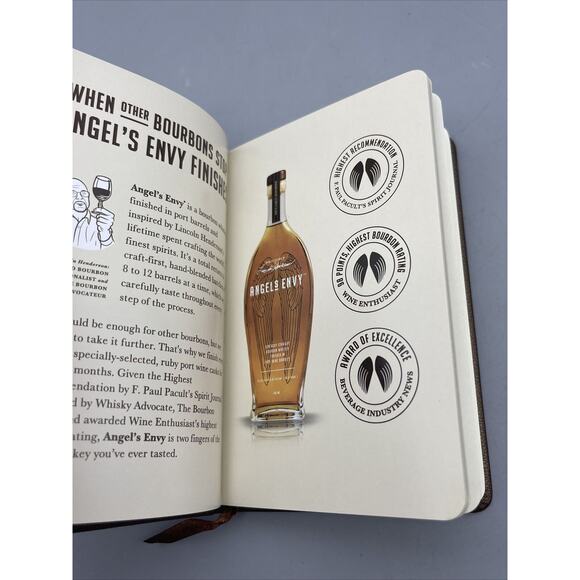 Owners Stock /ANGELS ENVY Whiskey Bourbon Tasting Bartender Bronze Notebook - Picture 4 of 10